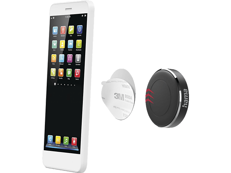 Hama Magnet Armaturenbrett Handy-Kfz-Halterung Magnetbefestigung, 360° drehbar