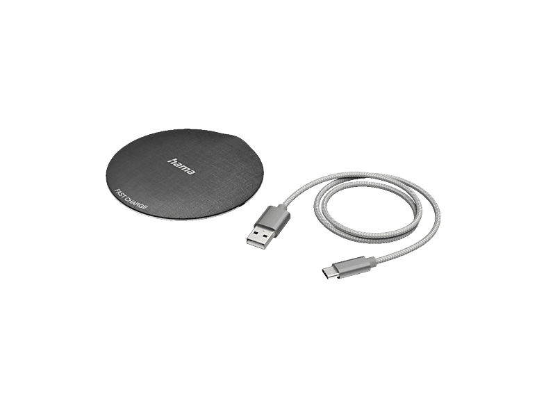 Konix Fiji Kabelloses QI-Ladegerät – 10 W Schnellladen, Schwarz/grau