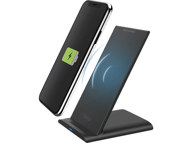 HAMA Wireless Charger QI FC10S Ladeger t Universal 10 Watt Schwarz 