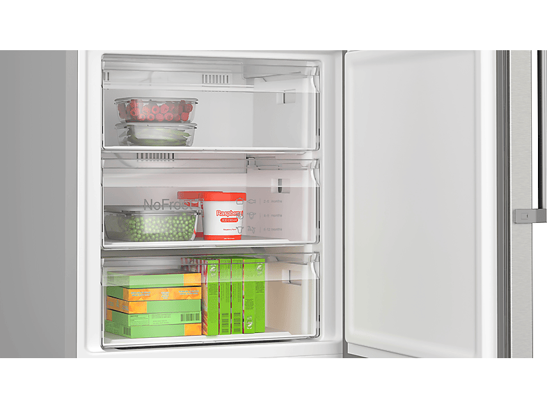 Bosch KGN49AIBT Serie 6 Kühl- und Gefrierkombination (B, 440 l, 2030 mm hoch, Standgerät, No Frost (verminderte Eisbildung), Inox-antifingerprint) — Foto 4 von 5