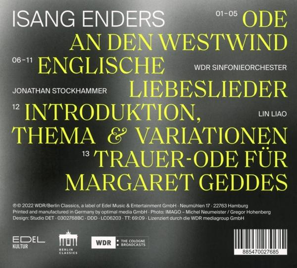 Isang/wdr Sinfonieorchester Köln (krso) Enders - Works Of H.W.Henze  - (CD)