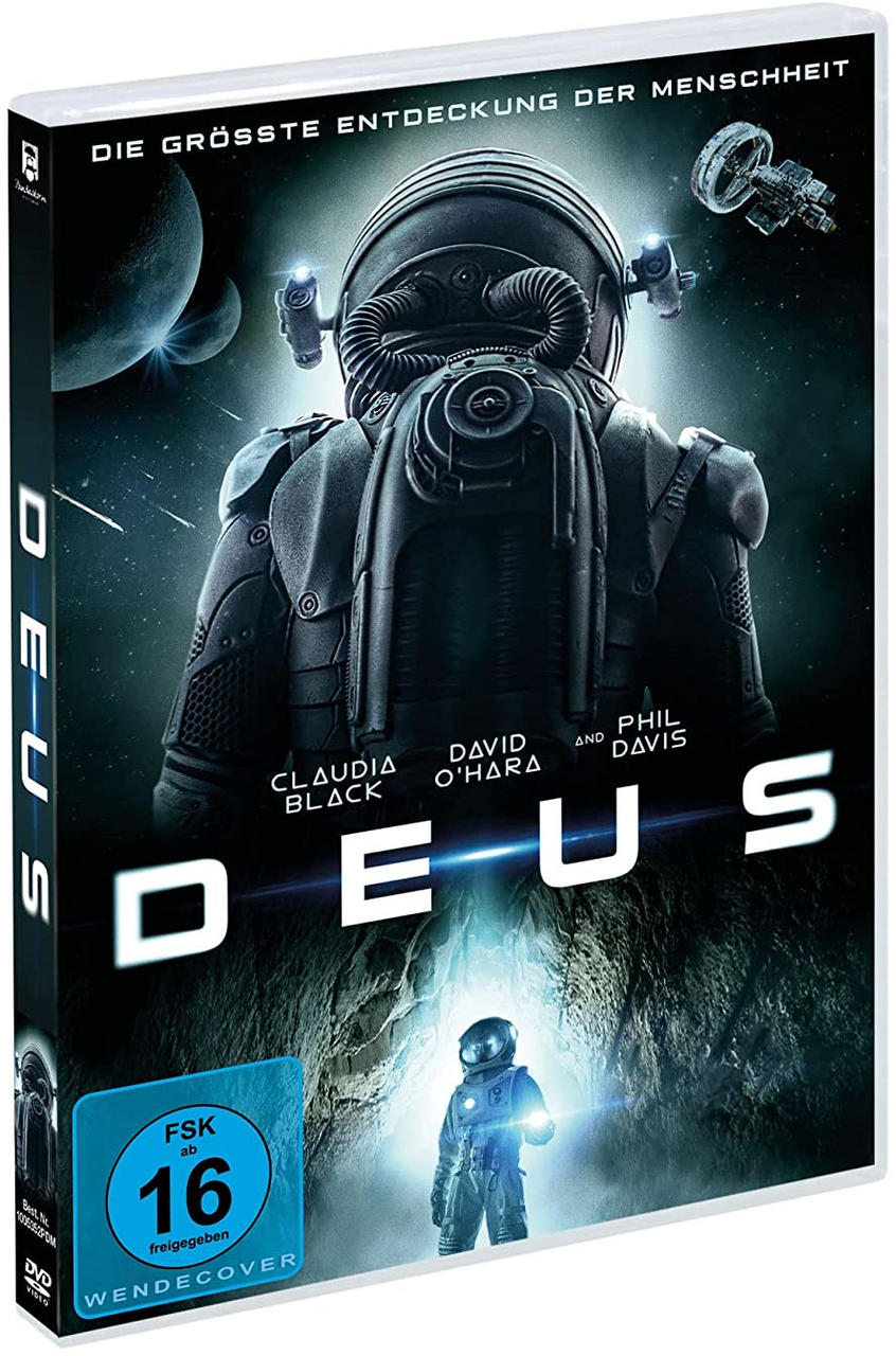 DVD-Cover, ein Astronaut im Raumanzug und Text: DEUS und FSK 16.