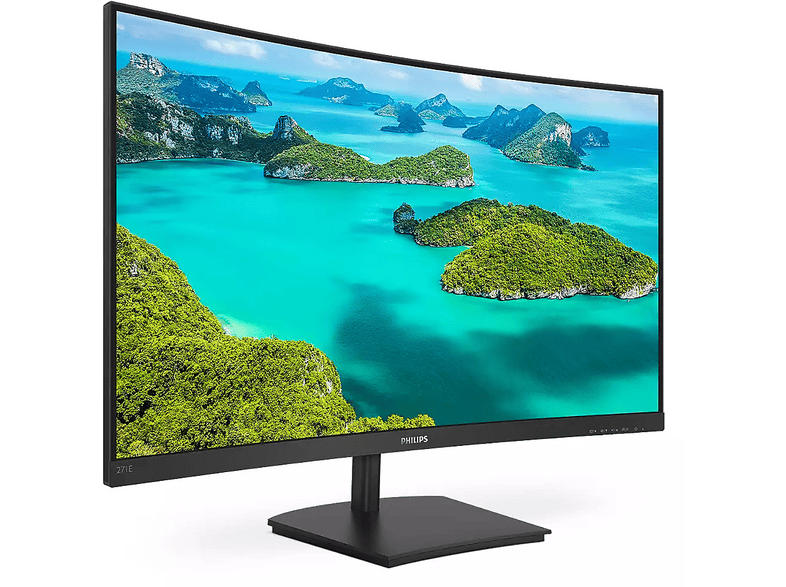 PHILIPS E-Line 271E1SCA 27 Zoll Monitor, Full-HD, 4 ms Reaktionszeit, 250 cd/m², 75 Hz, Schwarz — Foto 2 von 5