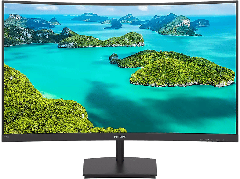 PHILIPS E-Line 271E1SCA 27 Zoll Monitor, Full-HD, 4 ms Reaktionszeit, 250 cd/m², 75 Hz, Schwarz