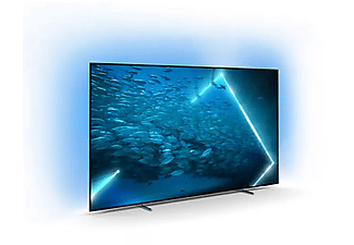 TV OLED 65" - Philips 65OLED707/12, 4K UHD OLED, Android TV, Dolby Vision y Dolby Atmos, Compatible con Alexa, Plata