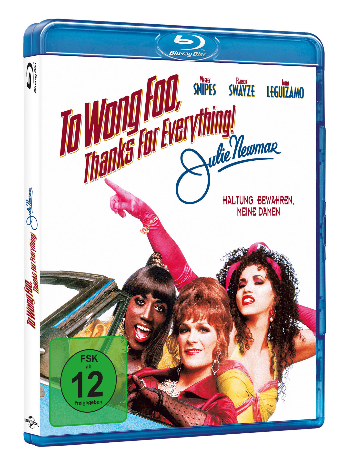 Filmcover: drei Dragqueens auf einem Auto mit Text.