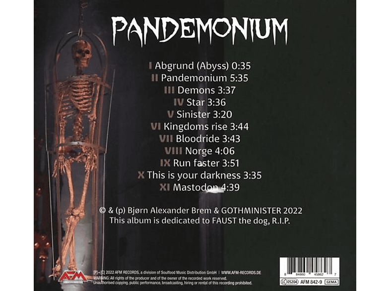 Thumbnail - Gothminister - Pandemonium (Digipak) (CD)
