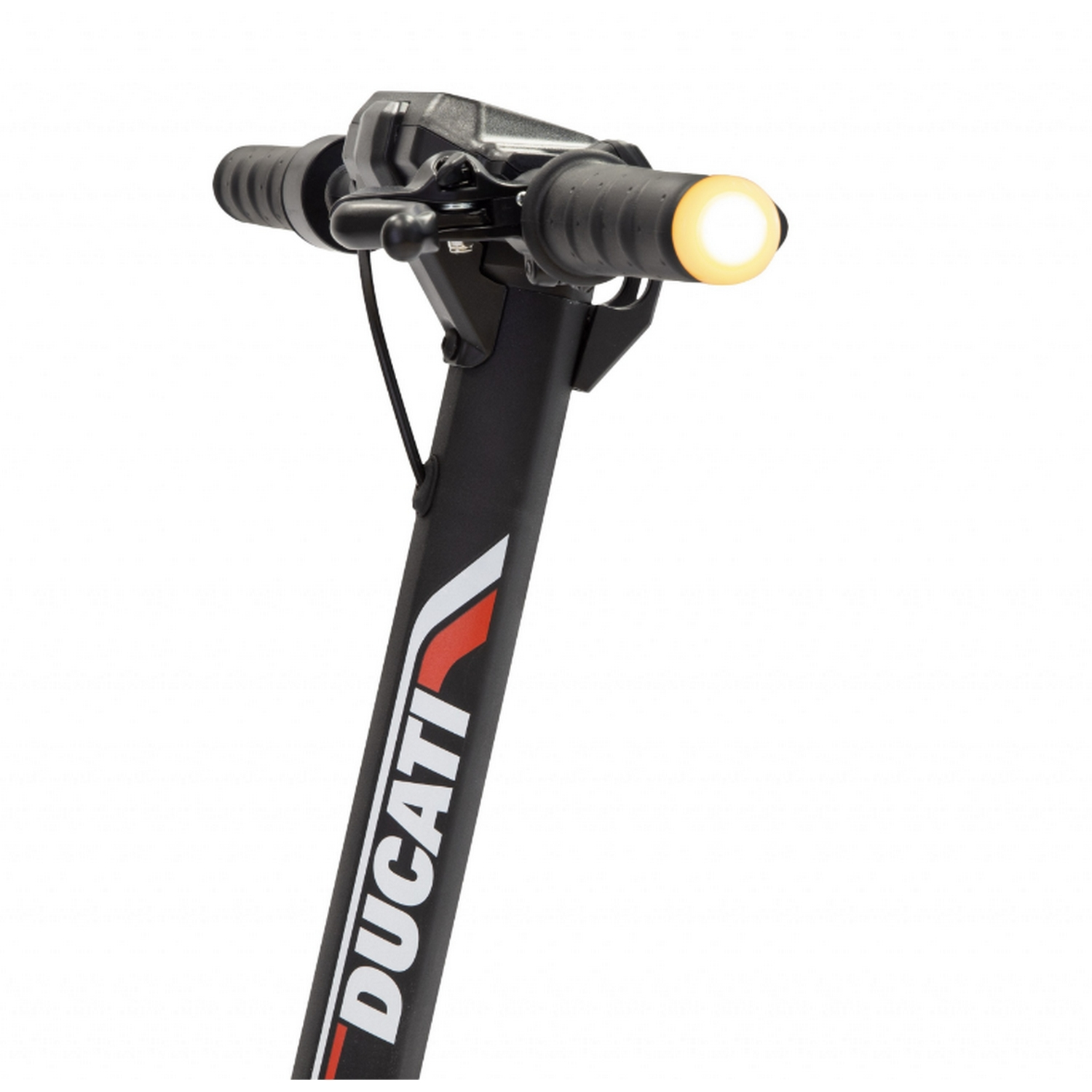 Patinete eléctrico - Ducati PRO II DU-MO-210005, 350W, 100 kg, 25 km/h, 35 km autonomía, Suspensión trasera, Luces LED, Plegable, IPX4, Negro
