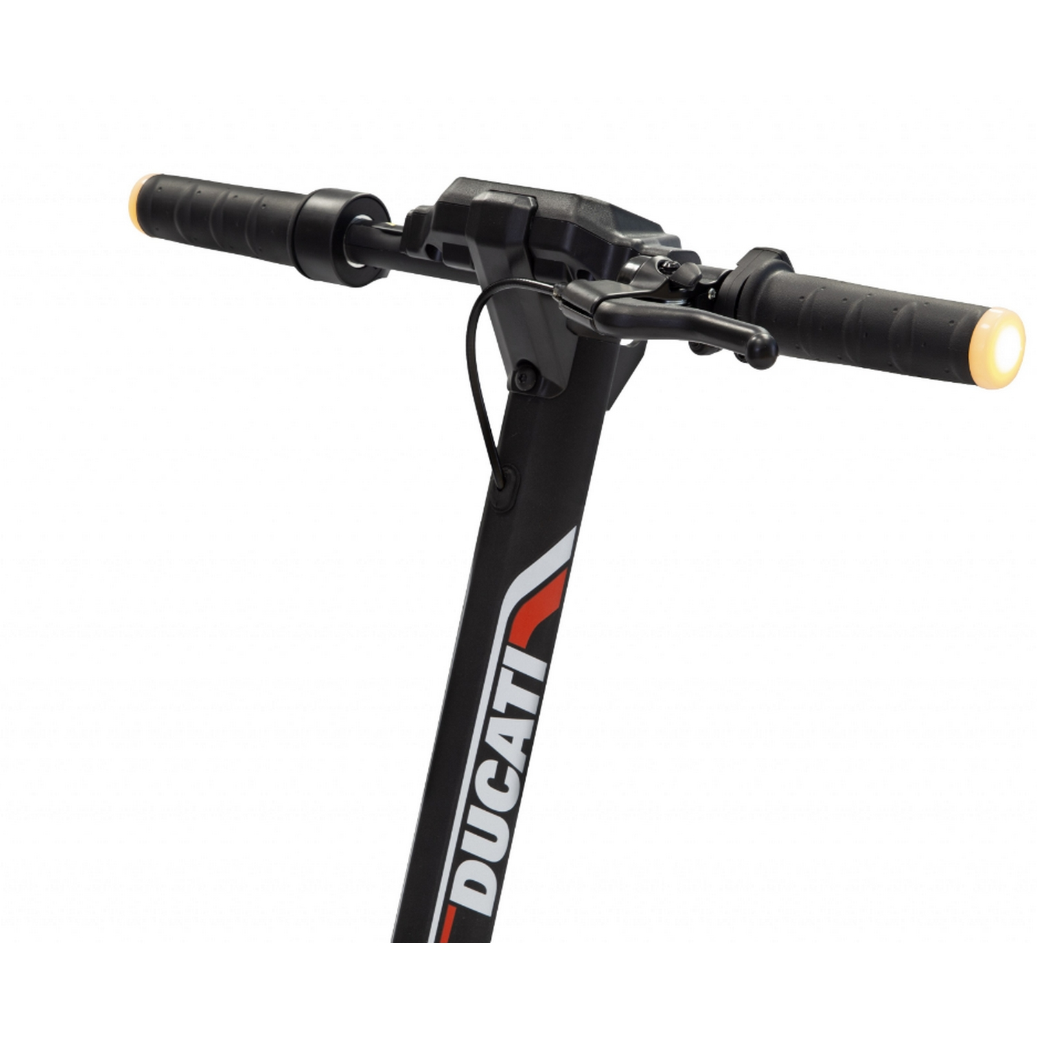 Patinete eléctrico - Ducati PRO II DU-MO-210005, 350W, 100 kg, 25 km/h, 35 km autonomía, Suspensión trasera, Luces LED, Plegable, IPX4, Negro