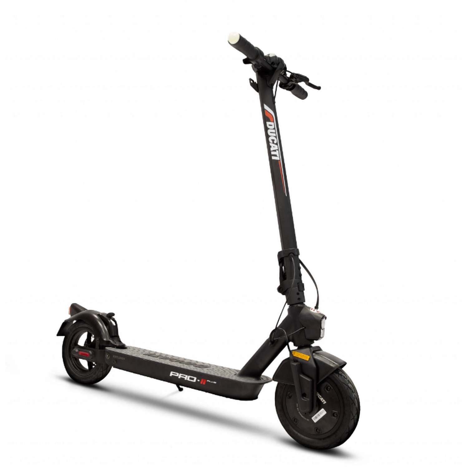 Patinete eléctrico - Ducati PRO-II Plus DU-MO-210010, Hasta 100 kg, Incluye intermitentes en los laterales, 25 km autonomía, Pantalla LCD, Negro