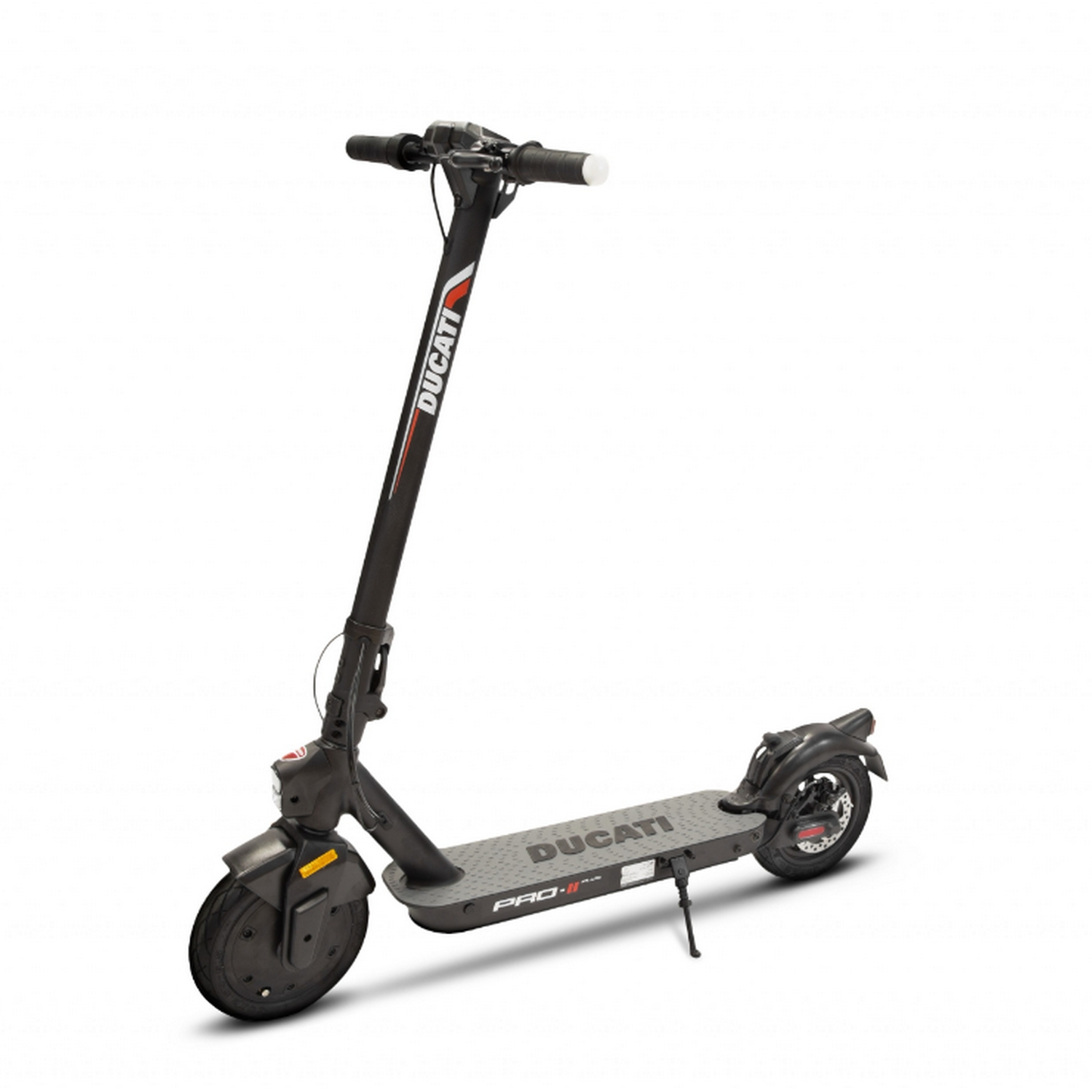 Patinete eléctrico - Ducati PRO-II Plus DU-MO-210010, Hasta 100 kg, Incluye intermitentes en los laterales, 25 km autonomía, Pantalla LCD, Negro