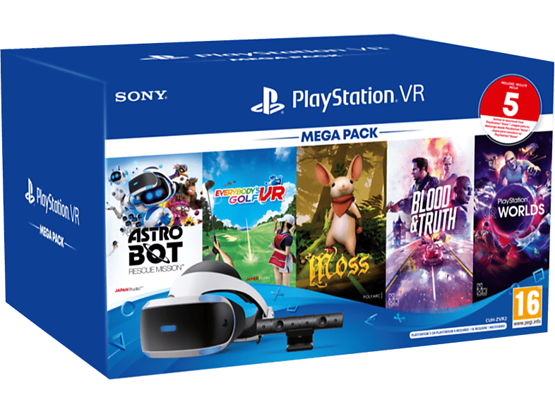 Sony PlayStation VR MegaPack Gafas PS VR + PS Camera + 5 Juegos VR