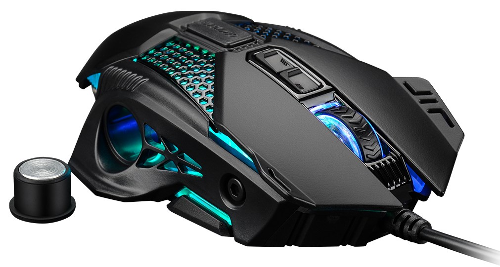 GWINGS GW9X5M vezetékes optikai gaming egér, LED világítás, 12800dpi, 8 gomb (GW9X5M)