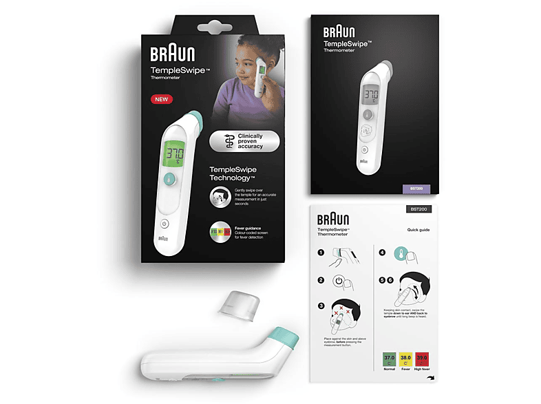 Braun BST200 TempleSwipe™ Stirn-Thermometer