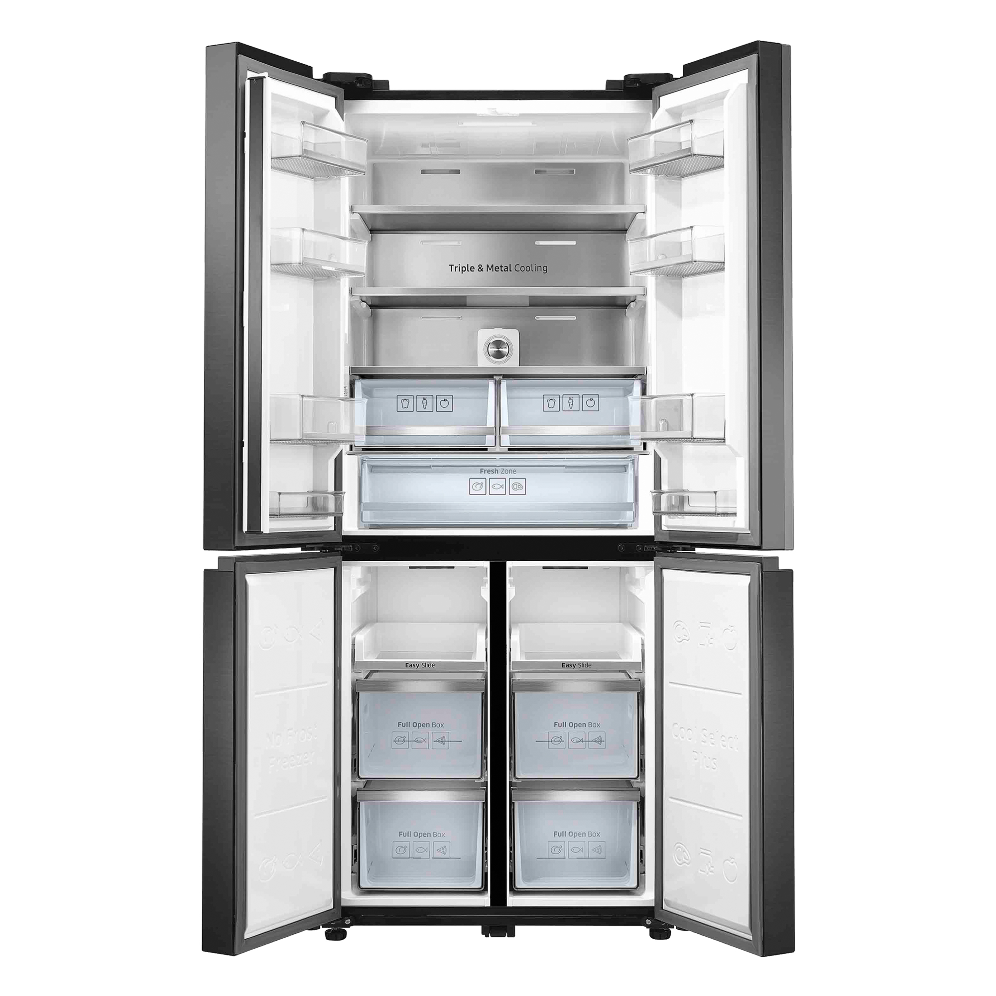 Frigorífico americano - Samsung RF50N5970B1, 486 l, Triple Metal Cooling, Grafito