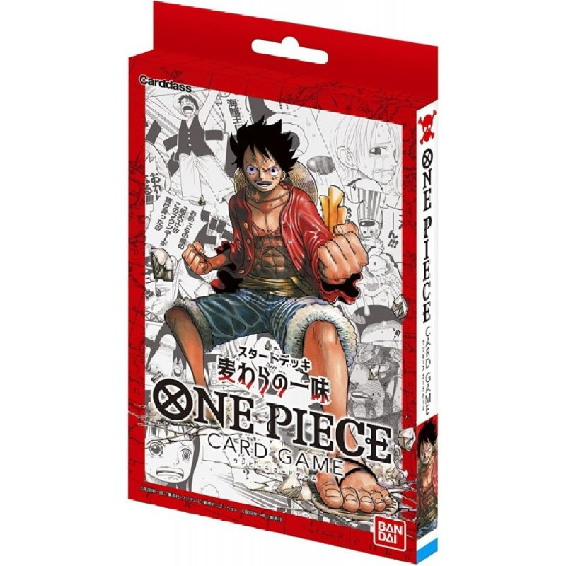 BANDAI One Piece Card (Einzelartikel) Straw Game Gesellschaftsspiel Starter Deck Crew Hat - (ST01)