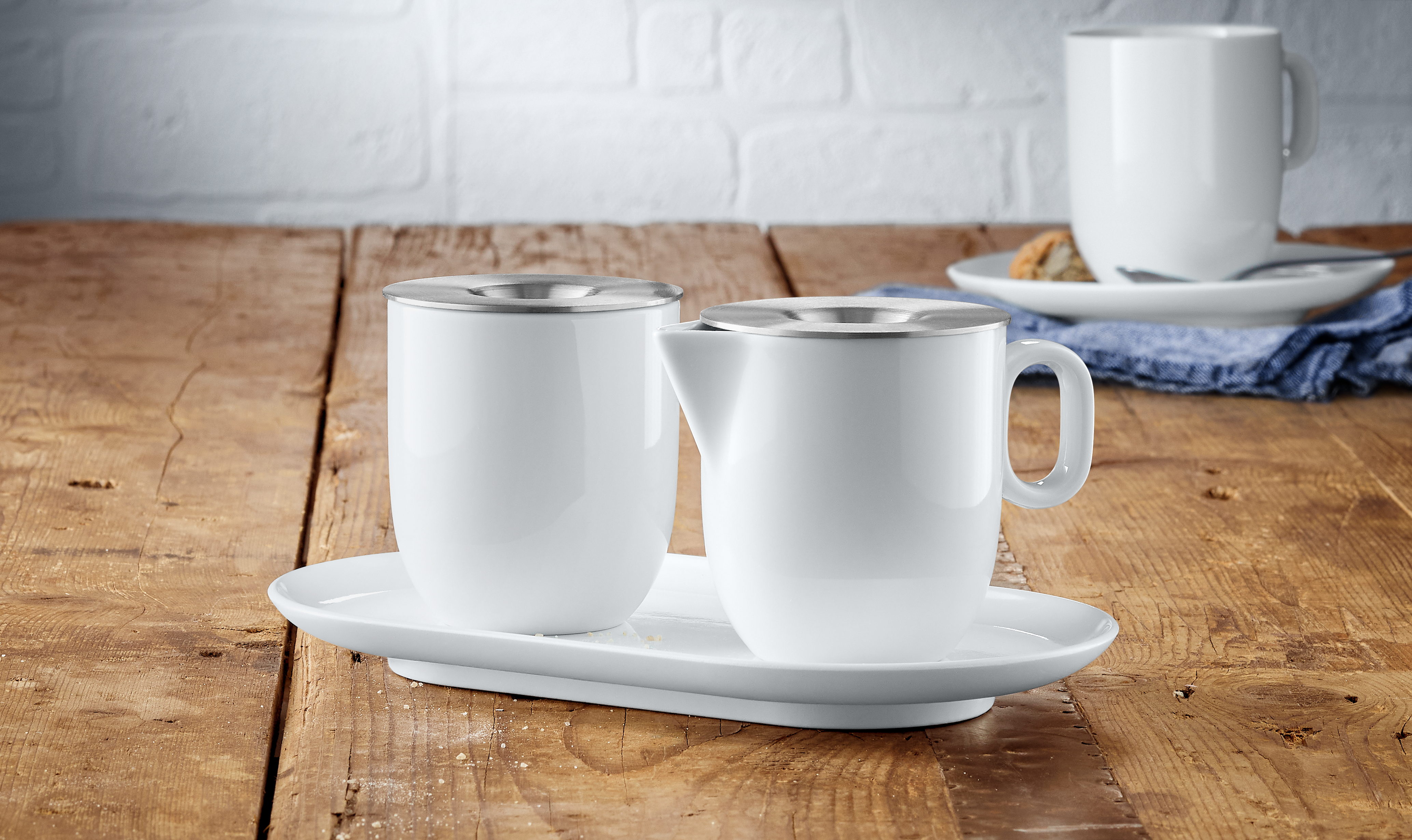 WMF 06.9589.9440 Zucker & Milch-Set Weiß