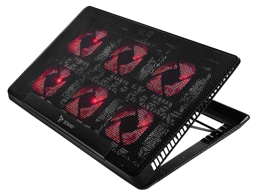 SAVIO COS-01 notebook hűtőpad, max 17,3", 6 ventilátor, fekete (SAVCOS01)