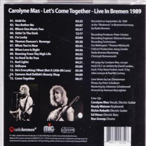 Carolyne Mas - Let's Come Together (live in Bremen 1989)  - (CD)