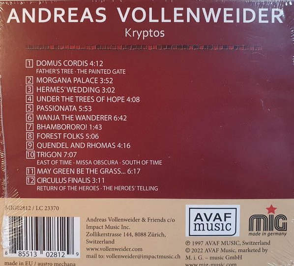 (CD) Kryptos - - Andreas Vollenweider