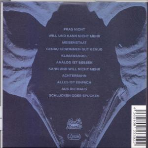 CD-Cover mit deutschem Text, Skelettdesign auf dunklem Hintergrund.
