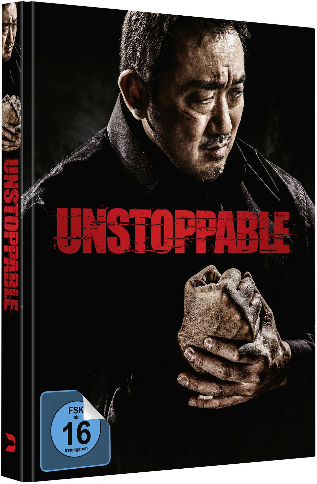 DVD-Hülle mit dem Wort UNSTOPPABLE in Rot.
