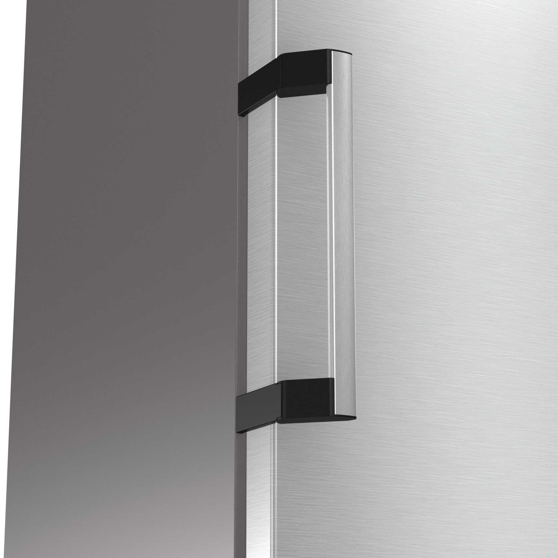 Kühlschranktürgriff, Nahaufnahme, modernes Design.