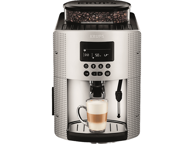 Cafetera superautomática  Cecotec Cremmaet Latte, 19 bar, 1470 W,  Thermoblock, Plug&Play, 5 niveles, Autolimpieza, Tanque de leche, Negro