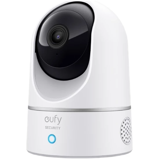 Eufy Security 360 Derece Dönebilen Kızılötesi Gece Görüşlü IP Kamera Beyaz