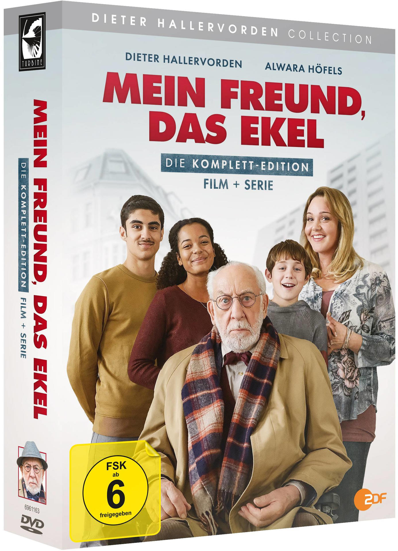 DVD-Hülle von 'Mein Freund, das Ekel', mit Familienbild und Text.