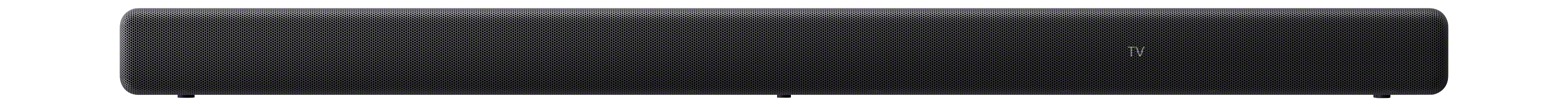 Barre de son noire sur une surface noire, design simple.