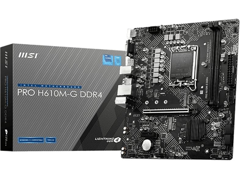 MSI Pro H610M-G DDR4 DDR4 3200 MHz  DPx1 HDMIx1 USB3.2 mATX Anakart