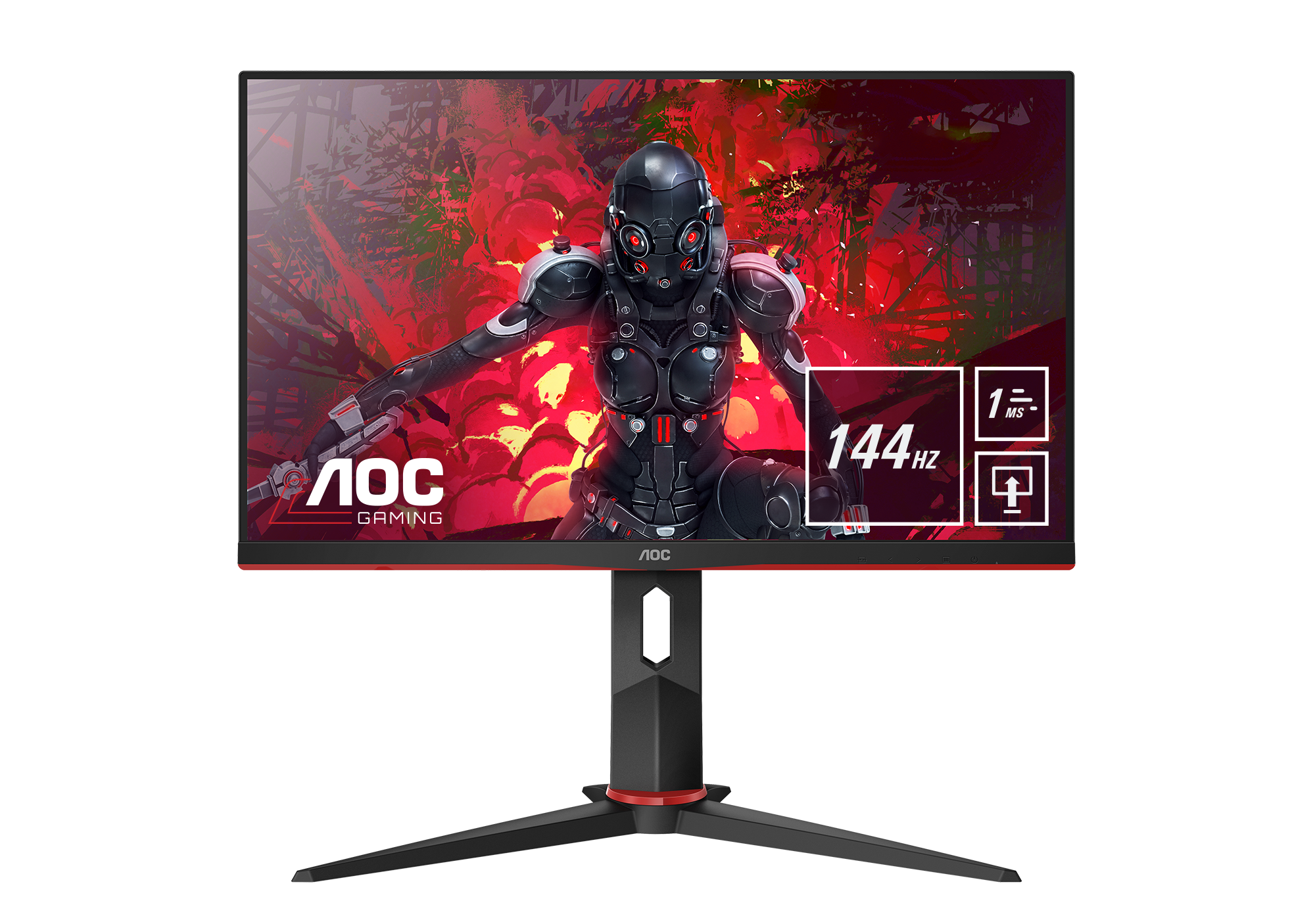 AOC 24G2U/BK 23,8 Zoll  Full-HD  Gaming Monitor  1 ms Reaktionszeit  