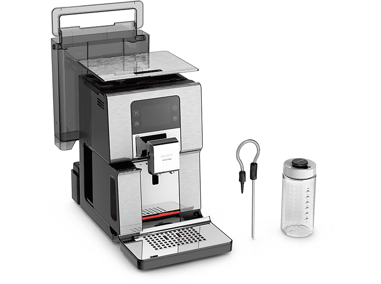 KRUPS EA877D Intuition Experience+ Kaffeevollautomat Schwarz/Silber