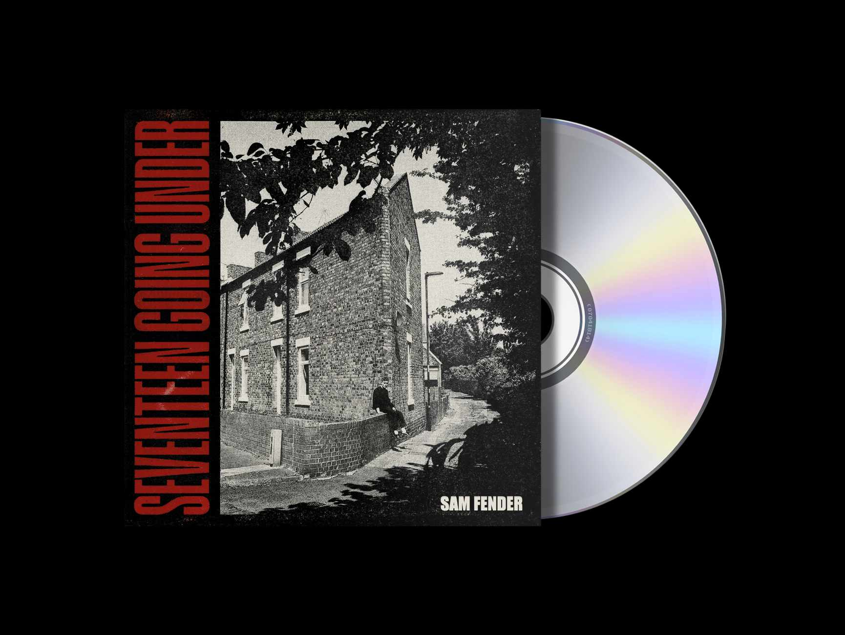 CD-Album 'Seventeen Going Under' von Sam Fender. CD und Cover auf Schwarz.