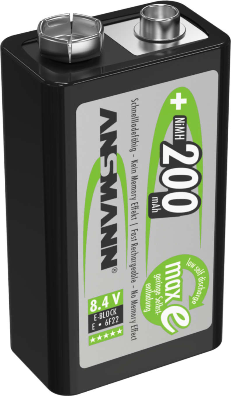 ANSMANN maxE 9V E-Block 6F22 - Batterie rechargeable