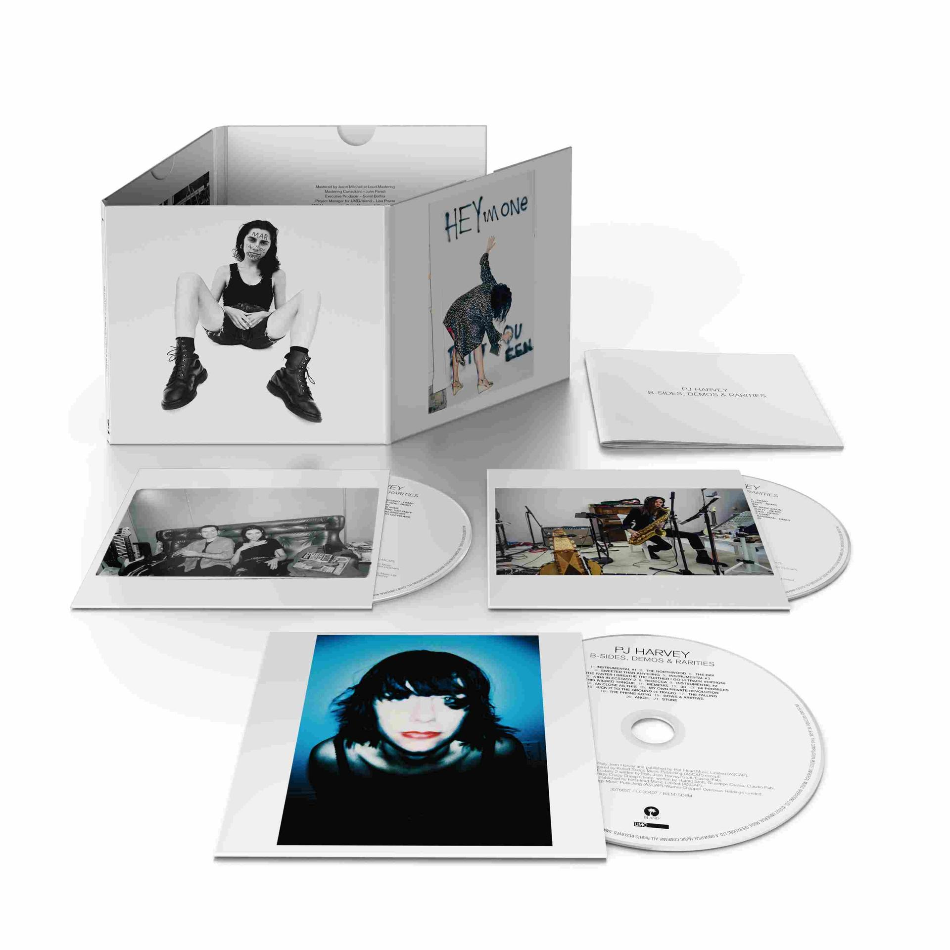 Album-Box-Set mit CDs und Fotos. Eine Frau mit dunklen Haaren auf dem Cover.
