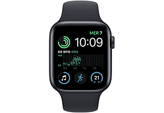 Apple Watch SE GPS 44mm Cassa in alluminio color mezzanotte con Cinturino Sport Mezzanotte - Regular (2ª Generazione)