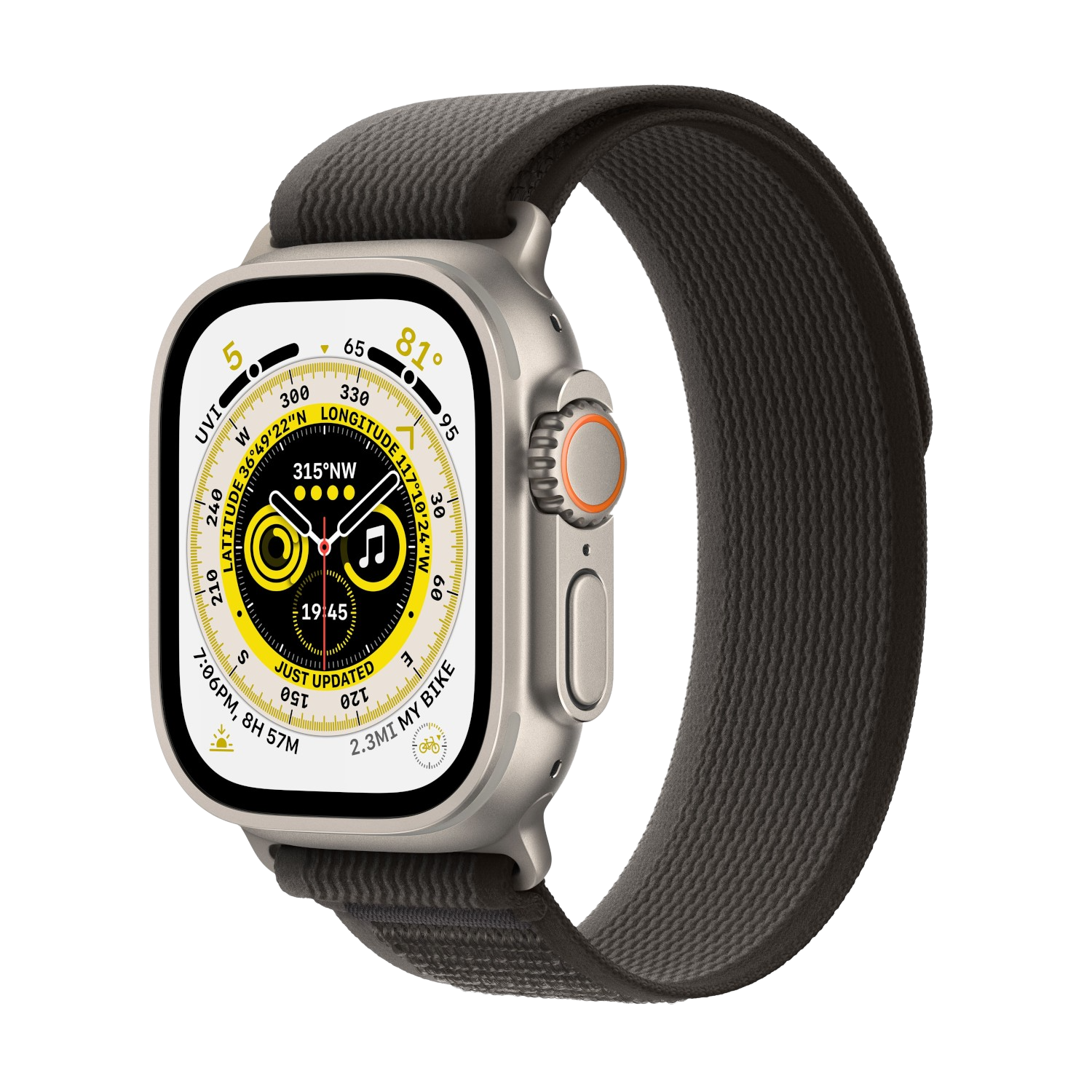 APPLE Watch Ultra 49 mm Black Medium/Large Trail Loop