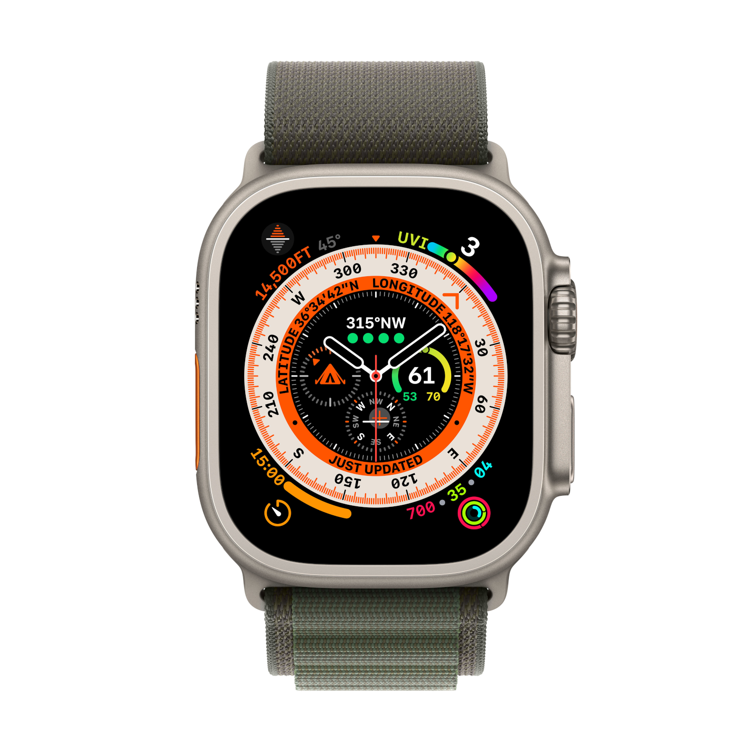 APPLE Watch Ultra 49 mm Green Large/Alpine Loop