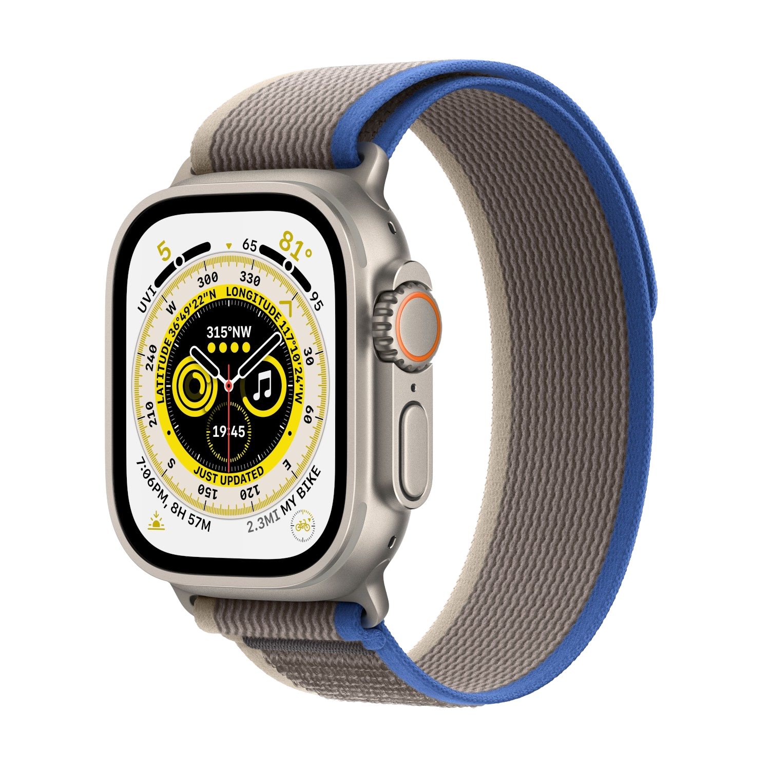 APPLE Watch Ultra 49 mm Blue Medium/Large Trail Loop
