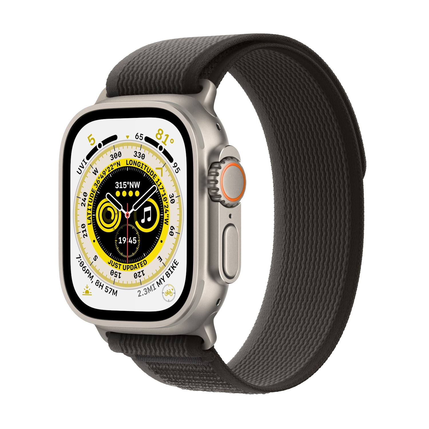 APPLE Watch Ultra 49 mm Black Small/Medium Trail Loop