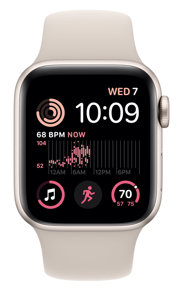 APPLE Watch SE (2nd generation) GPS 44 mm Aluminium Starlight (MNJX3NF/A)