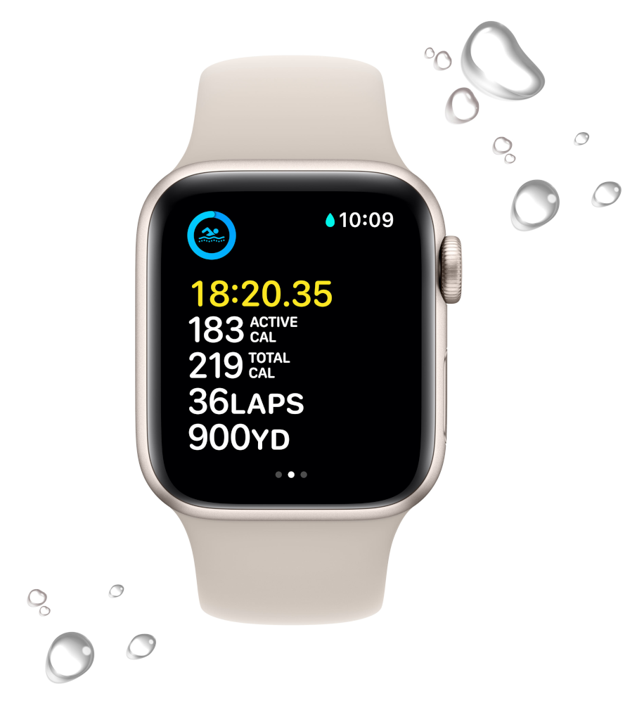 APPLE Watch SE (2nd generation) GPS 44 mm Aluminium Starlight (MNJX3NF/A)