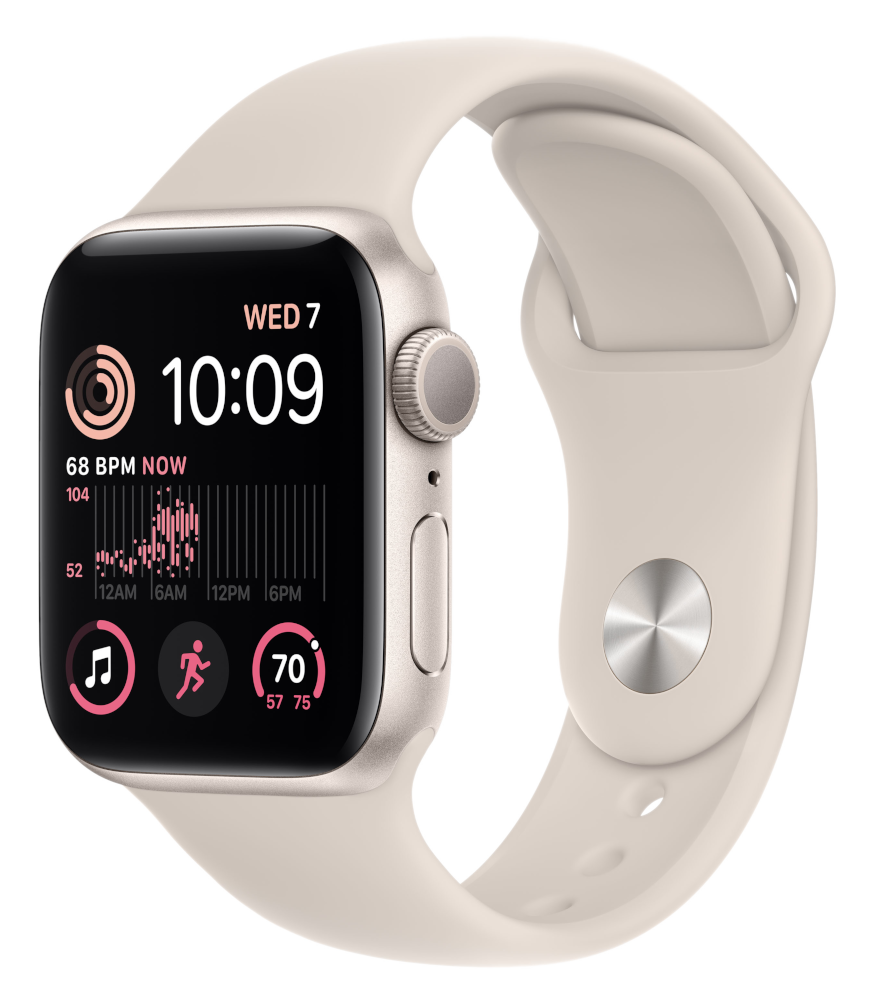 APPLE Watch SE (2nd generation) GPS 44 mm Aluminium Starlight (MNJX3NF/A)