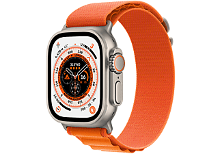 APPLE Watch Ultra GPS + Cellular, 49mm Cassa in titanio con Alpine Loop arancione - Large