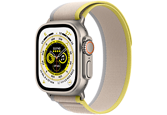 APPLE Watch Ultra GPS + Cellular, 49mm Cassa in titanio con Trail Loop giallo/beige - M/L