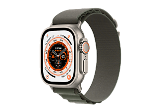 APPLE Watch Ultra GPS + Cellular 49 mm Boîtier en titane, Bracelet Boucle Alpine Vert S (MNHJ3NF/A)