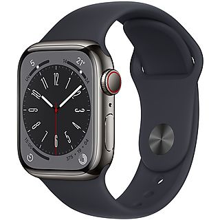 APPLE Watch Series 8 GPS + Cellular 41mm Cassa in acciaio inossidabile color grafite con Loop in maglia milanese grafite