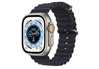 APPLE Watch Ultra GPS + Cellular 49 mm Boîtier en titane, Bracelet Océan Minuit (MQFK3NF/A)
